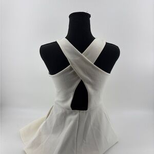 Francesca's Collections white cross back  Dress size M